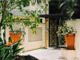 large mediterranean half pot planters, aged terracotta semiformal finish